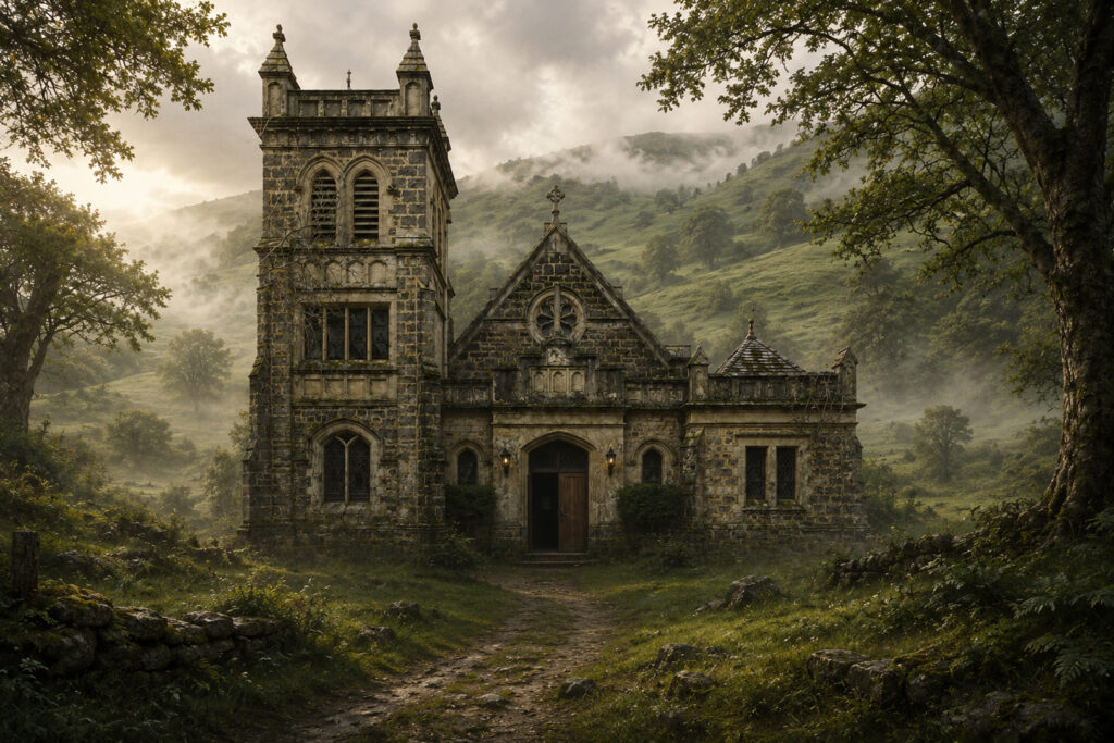 MISTY MORNING AT CHURCH